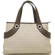 Pre-owned Canvas handbags Bvlgari Vintage , Beige , Dames