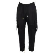 Pre-owned Cotton bottoms Balmain Pre-owned , Black , Dames