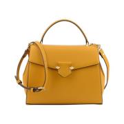 Saffraan Schoudertas met Slot Pourchet Paris , Yellow , Dames