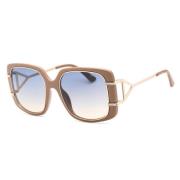 Beige Plastic Dames Zonnebril Guess , Beige , Dames