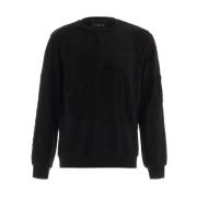 Sweatshirt met toon-op-toon decoraties John Richmond , Black , Heren