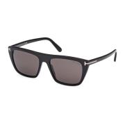 Stijlvolle zonnebril Ft1175 Aslan zwart Tom Ford , Black , Heren