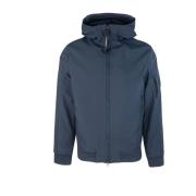 Blauwe Hoodie met Ritssluiting C.p. Company , Blue , Heren