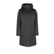 Lange damesjas met natuurlijke veren vulling Colmar , Black , Dames