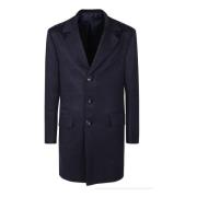 Premium Blauwe Jas met Onberispelijke Pasvorm Kiton , Blue , Heren