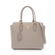 Pre-owned Leather handbags Prada Vintage , Beige , Dames