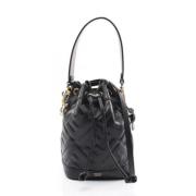 Pre-owned Leather handbags Fendi Vintage , Black , Dames