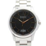 Pre-owned Stainless Steel watches Gucci Vintage , Black , Heren