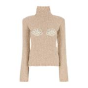 Alpaca Blend Beige Sweater Magda Butrym , Beige , Dames