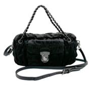 Pre-owned Nylon shoulder-bags Prada Vintage , Black , Dames