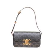 Pre-owned Leather shoulder-bags Celine Vintage , Black , Dames