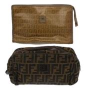 Pre-owned Canvas clutches Fendi Vintage , Brown , Dames