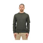 Basiswol Regular Crewneck Sweater Dondup , Green , Heren