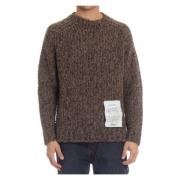 Bruine Wol-Alpaca Sweater Raw Diamond Ballantyne , Brown , Heren