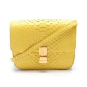 Pre-owned Leather shoulder-bags Celine Vintage , Yellow , Dames