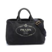 Pre-owned Canvas totes Prada Vintage , Black , Dames