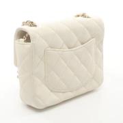 Pre-owned Leather chanel-bags Chanel Vintage , White , Dames