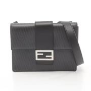 Pre-owned Leather shoulder-bags Fendi Vintage , Black , Dames