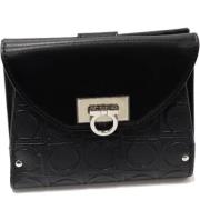 Pre-owned Leather wallets Salvatore Ferragamo Pre-owned , Black , Dame...