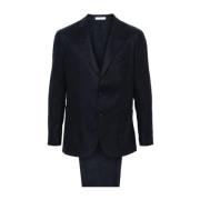 Navy Blauw Pinstripe Blazer en Broek Boglioli , Blue , Heren