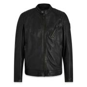 V Racer Leren Jas Zwart Belstaff , Black , Heren