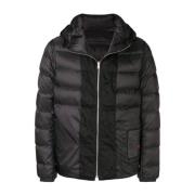 Gewatteerde Hoodie Jas Ten C , Black , Heren