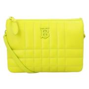 Leather shoulder-bags Burberry , Yellow , Dames