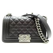 Pre-owned Leather chanel-bags Chanel Vintage , Black , Dames