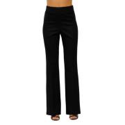 Rechte Milano Gebreide Broek MeiMeiJ , Black , Dames