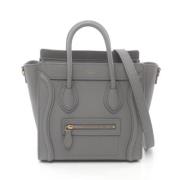 Pre-owned Leather celine-bags Celine Vintage , Gray , Dames