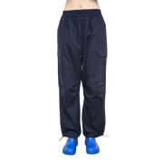 Cargo broek met wijde pasvorm MeiMeiJ , Blue , Dames