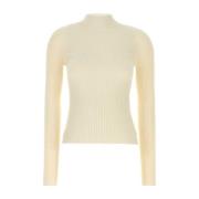 Ivoor Katoenmix Trui Courrèges , Beige , Dames