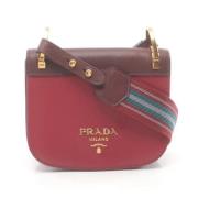 Pre-owned Leather crossbody-bags Prada Vintage , Red , Dames