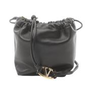 Pre-owned Leather shoulder-bags Valentino Vintage , Black , Dames