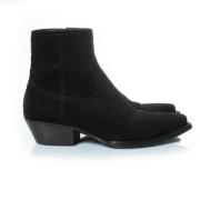 Pre-owned Suede boots Yves Saint Laurent Vintage , Black , Dames