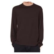 Bruine Longsleeve Ronde hals T-shirt Officine Générale , Brown , Heren