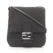 Pre-owned Leather shoulder-bags Fendi Vintage , Black , Dames