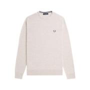 Klassieke Crew Neck Trui Fred Perry , Beige , Heren