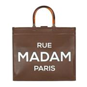 Bruine Eco-Leren Tote Tas Rue Madam , Brown , Dames