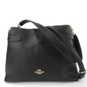 Pre-owned Leather shoulder-bags Coach Pre-owned , Black , Dames