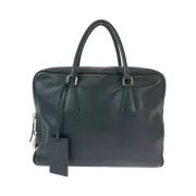 Pre-owned Leather briefcases Prada Vintage , Black , Dames