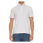 Witte Katoenen Jersey Polo Shirt Aspesi , White , Heren