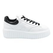 Witte Veterschoenen Platte Schoenen Elegante Stijl Hogan , White , Dam...