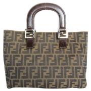 Pre-owned Canvas handbags Fendi Vintage , Brown , Dames