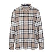 Tartan Katoenen Klassieke Overhemd Barbour , Beige , Dames