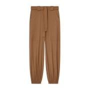 Bruine Wollen Flanellen Broek Pinko , Brown , Dames