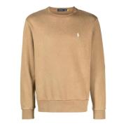 Bruine Katoenen Sweatshirt met Geborduurd Logo Ralph Lauren , Brown , ...