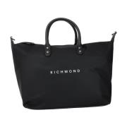 Zwarte Shopper Tas met Afneembare Band Richmond , Black , Dames