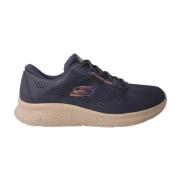 Blauwe veganistische sportsneakers met waterdichte technologie Skecher...