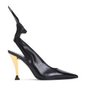 Zwarte Leren Pumps Elegante Hakken Givenchy , Black , Dames